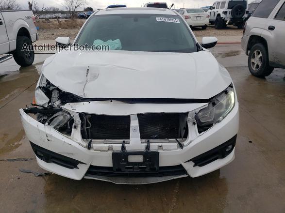 2016 Honda Civic Exl White vin: 2HGFC1F7XGH639795