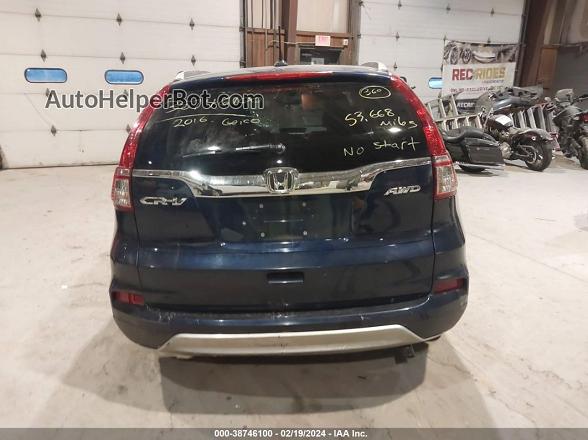 2016 Honda Cr-v Ex-l Blue vin: 2HKRM4H74GH696461