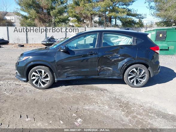2019 Honda Hr-v Sport Black vin: 3CZRU6H13KG704651
