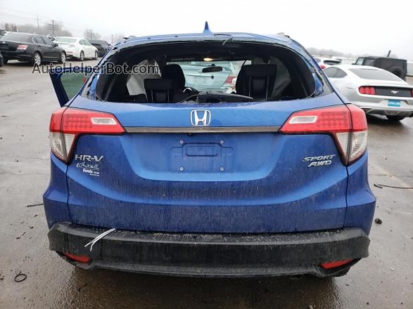 2019 Honda Hr-v Sport Blue vin: 3CZRU6H16KG700383