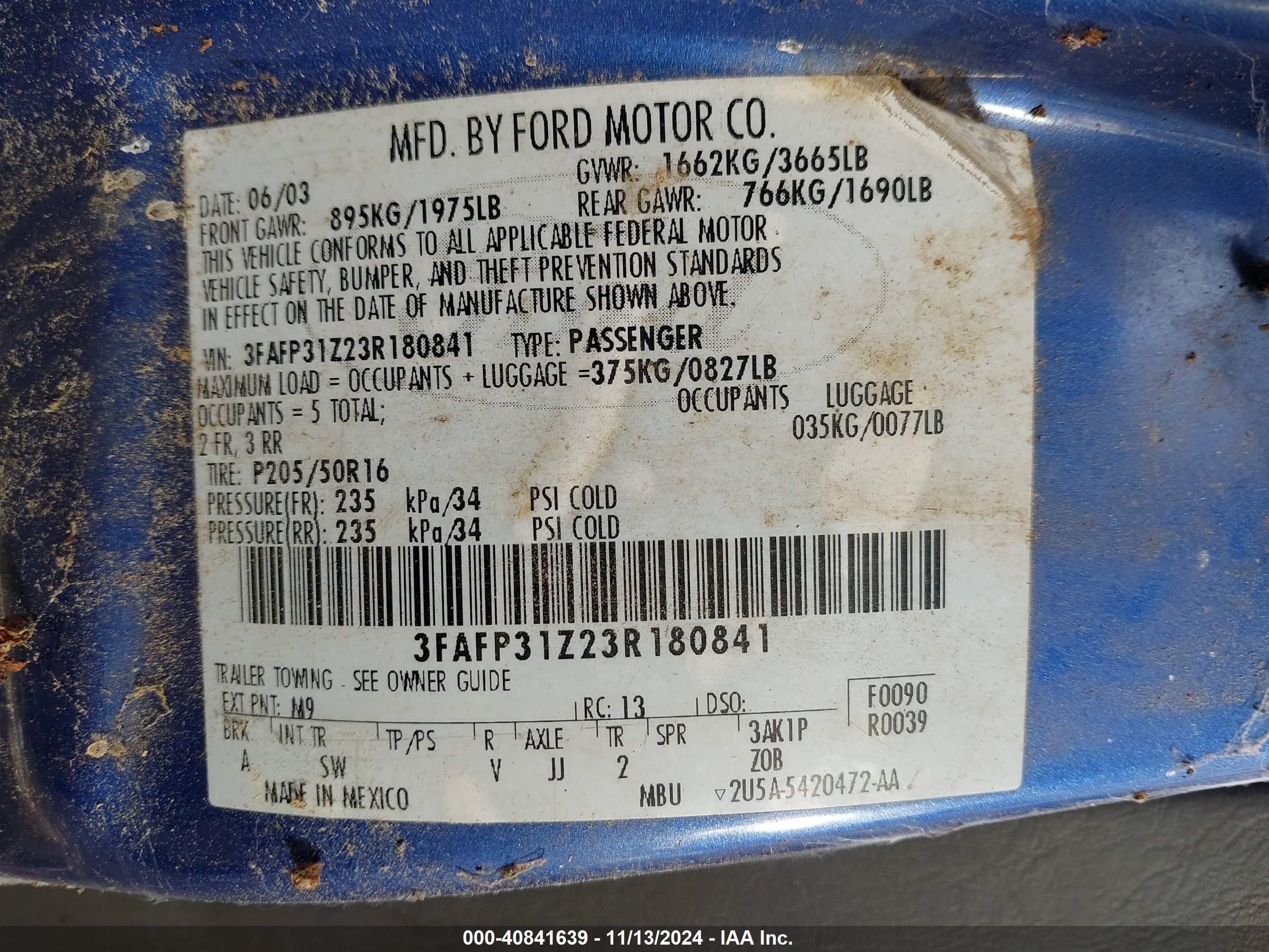 Price & History 2003 Ford Focus Zx3 2.3l I-4 Dohc, 145hp vin