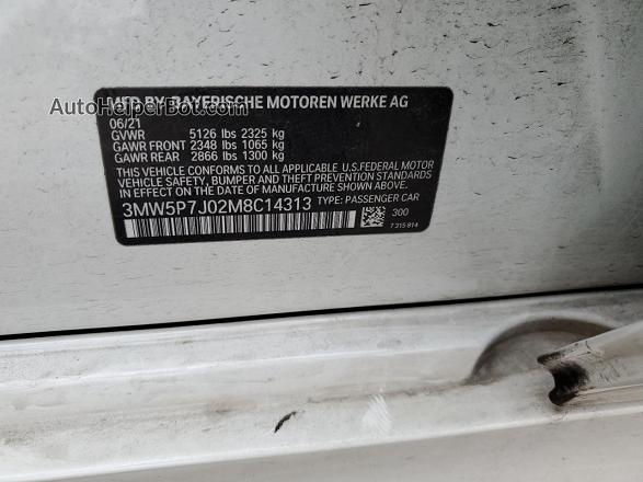 2021 Bmw 330e  White vin: 3MW5P7J02M8C14313