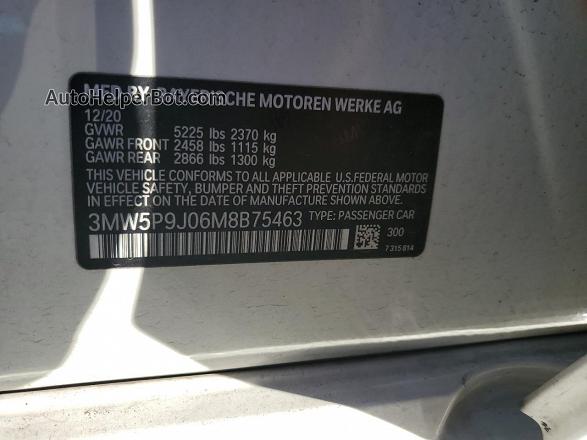2021 Bmw 330xe  Белый vin: 3MW5P9J06M8B75463
