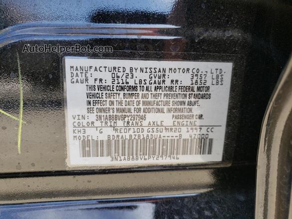 2023 Nissan Sentra S Black vin: 3N1AB8BV6PY297946