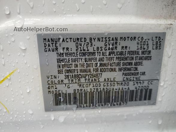 2023 Nissan Sentra Sv White vin: 3N1AB8CV4PY264877