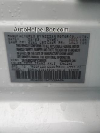 2023 Nissan Sentra Sv White vin: 3N1AB8CV6PY286606
