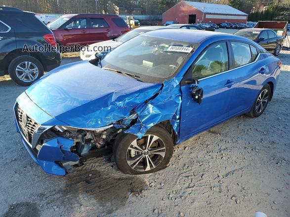 2023 Nissan Sentra Sv Синий vin: 3N1AB8CV7PY325011