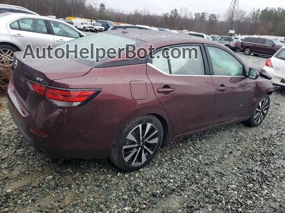 2023 Nissan Sentra Sv Maroon vin: 3N1AB8CVXPY259277