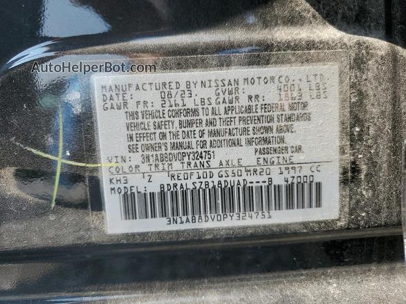 2023 Nissan Sentra Sr Black vin: 3N1AB8DV0PY324751