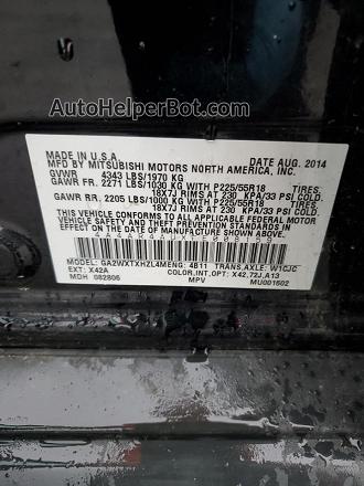 2015 Mitsubishi Outlander Sport Se Black vin: 4A4AR4AUXFE008159