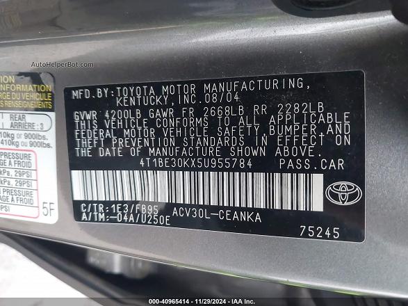2005 Toyota Camry Le Blue vin: 4T1BE30KX5U955784