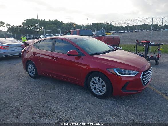 2018 Hyundai Elantra Se Red vin: 5NPD74LF0JH341620