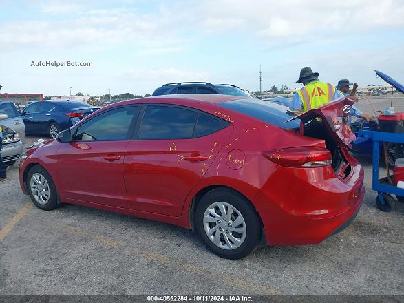 2018 Hyundai Elantra Se Red vin: 5NPD74LF0JH341620