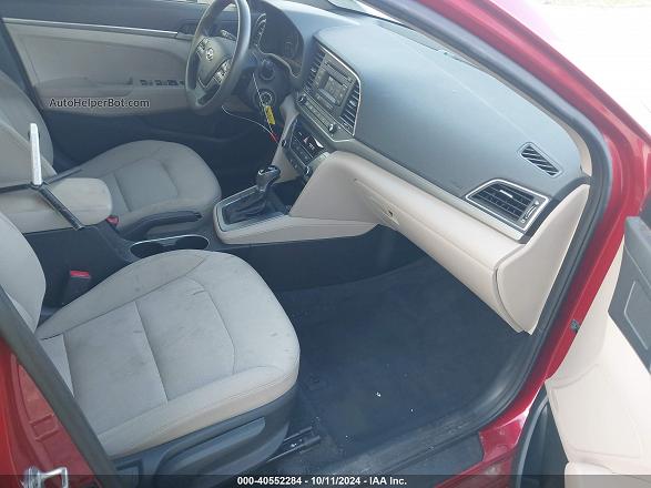 2018 Hyundai Elantra Se Red vin: 5NPD74LF0JH341620