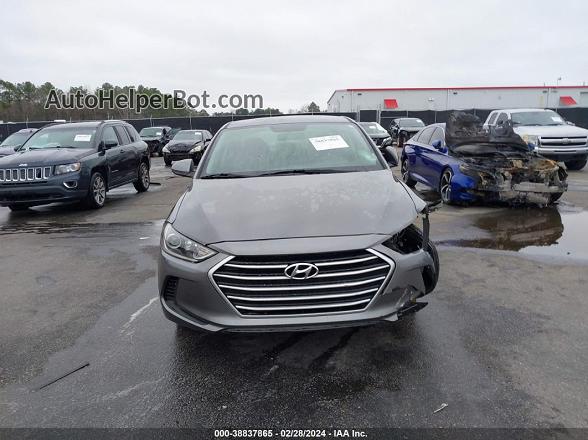 2018 Hyundai Elantra Se Gray vin: 5NPD74LF6JH366991