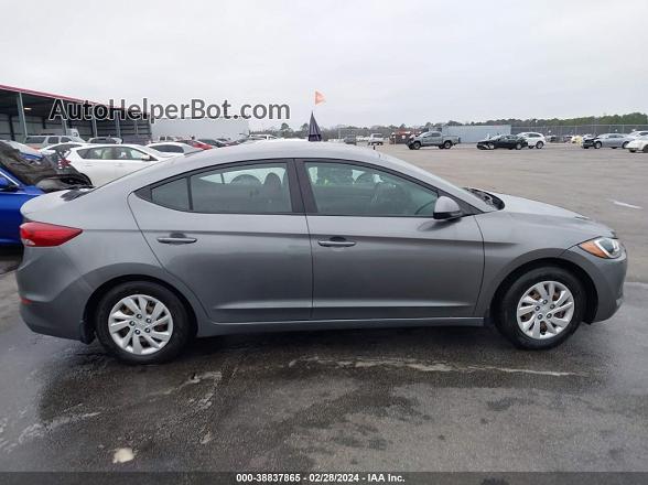2018 Hyundai Elantra Se Gray vin: 5NPD74LF6JH366991