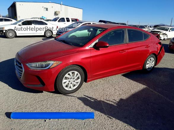 2018 Hyundai Elantra Se Red vin: 5NPD74LF9JH352289