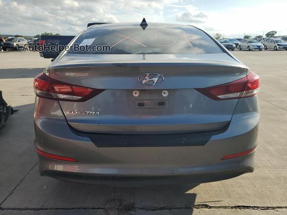 2018 Hyundai Elantra Sel Gray vin: 5NPD84LF0JH239571