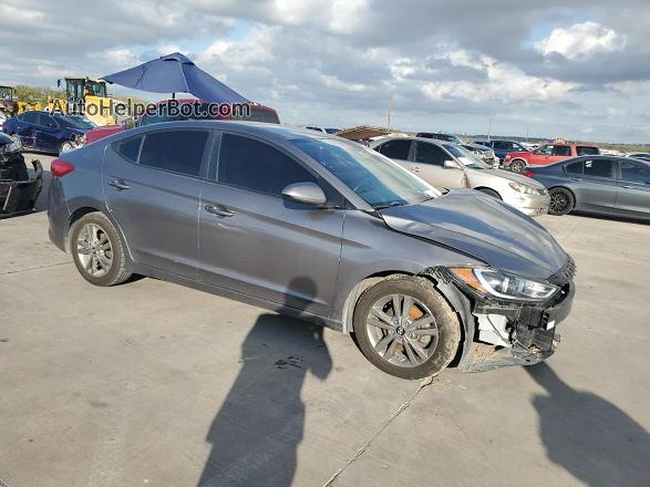 2018 Hyundai Elantra Sel Gray vin: 5NPD84LF0JH239571