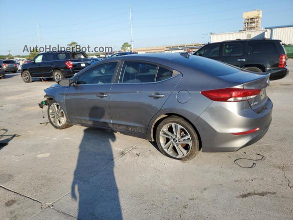 2018 Hyundai Elantra Sel Gray vin: 5NPD84LF0JH282467