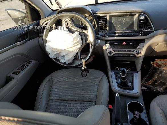 2018 Hyundai Elantra Sel Gray vin: 5NPD84LF0JH282467
