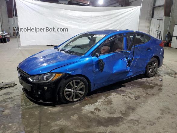 2018 Hyundai Elantra Sel Blue vin: 5NPD84LF0JH394461