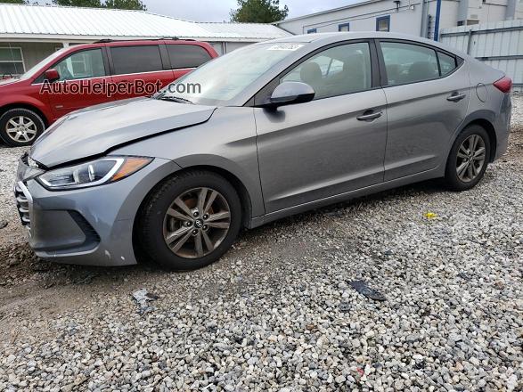 2018 Hyundai Elantra Sel Gray vin: 5NPD84LF1JH247159