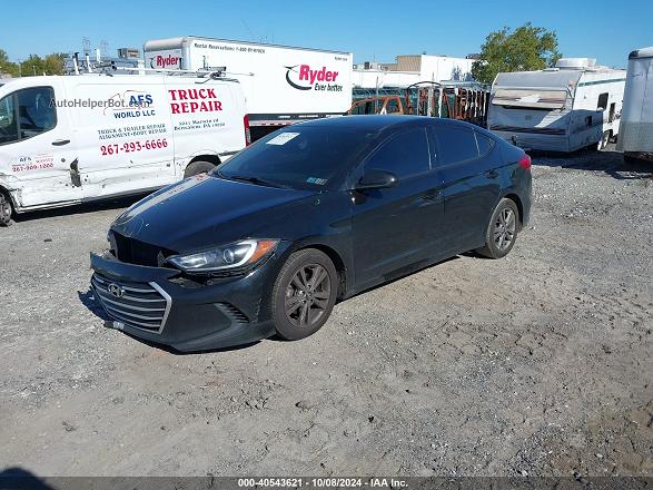 2018 Hyundai Elantra Sel Black vin: 5NPD84LF1JH402275