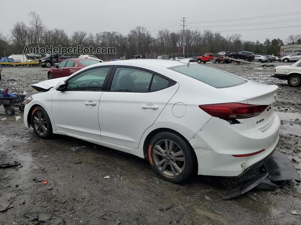 2018 Hyundai Elantra Sel White vin: 5NPD84LF2JH280140