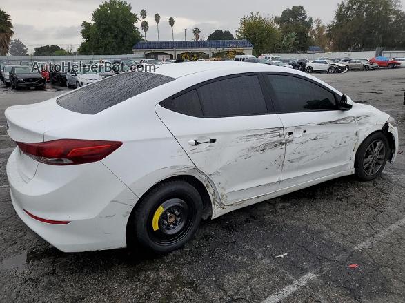 2018 Hyundai Elantra Sel White vin: 5NPD84LF2JH362367
