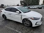 2018 Hyundai Elantra Sel White vin: 5NPD84LF2JH362367