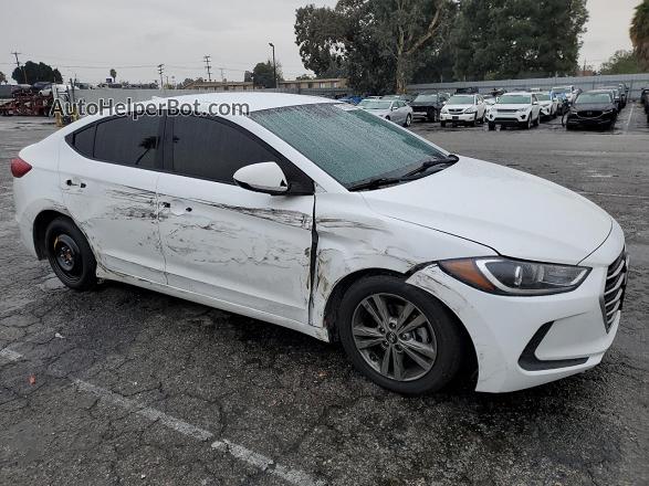 2018 Hyundai Elantra Sel White vin: 5NPD84LF2JH362367