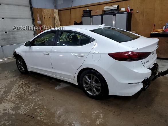 2018 Hyundai Elantra Sel White vin: 5NPD84LF4JH385469