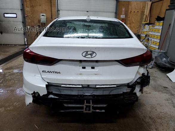2018 Hyundai Elantra Sel White vin: 5NPD84LF4JH385469