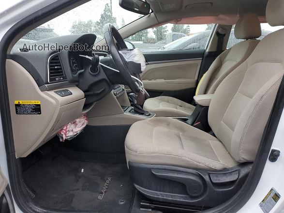 2018 Hyundai Elantra Sel White vin: 5NPD84LF5JH375050