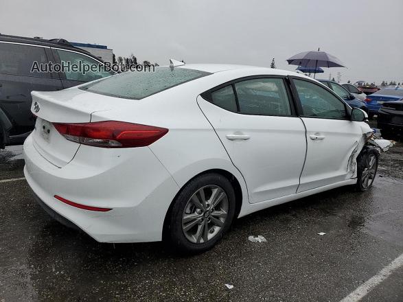 2018 Hyundai Elantra Sel White vin: 5NPD84LF5JH375050