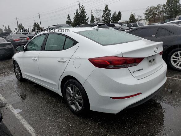 2018 Hyundai Elantra Sel White vin: 5NPD84LF5JH375050