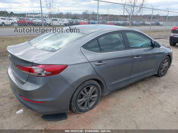 2018 Hyundai Elantra Sel Gray vin: 5NPD84LF8JH379867