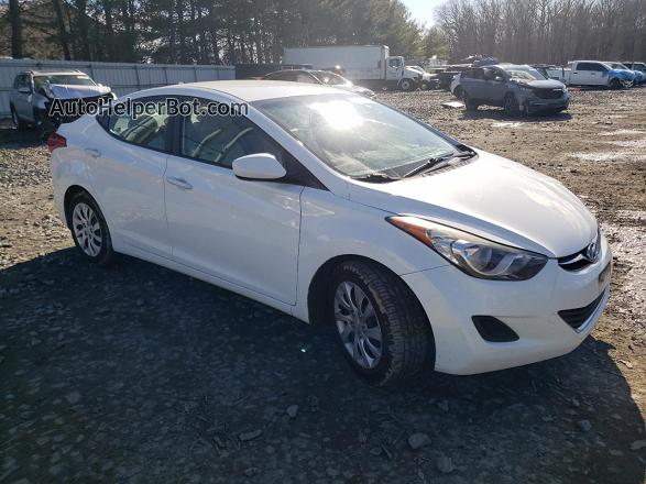2013 Hyundai Elantra Gls White vin: 5NPDH4AE0DH158648