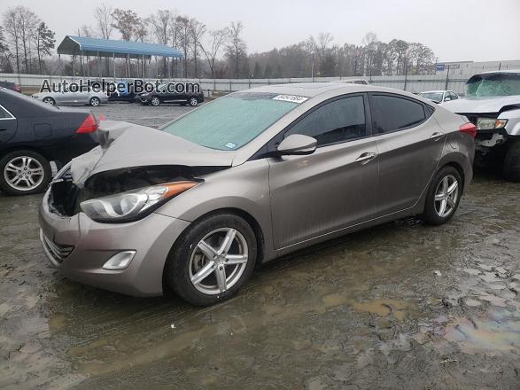 2013 Hyundai Elantra Gls Tan vin: 5NPDH4AE2DH224049