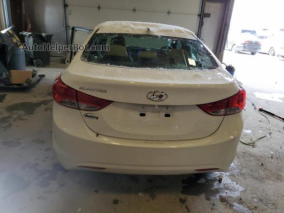 2013 Hyundai Elantra Gls White vin: 5NPDH4AE3DH170549