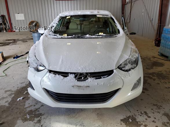 2013 Hyundai Elantra Gls White vin: 5NPDH4AE3DH170549