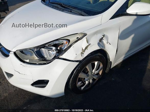 2013 Hyundai Elantra Gls White vin: 5NPDH4AE5DH153199