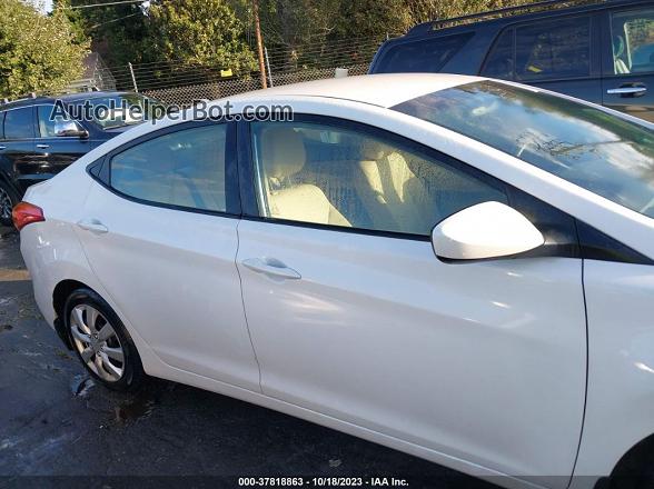 2013 Hyundai Elantra Gls White vin: 5NPDH4AE5DH153199