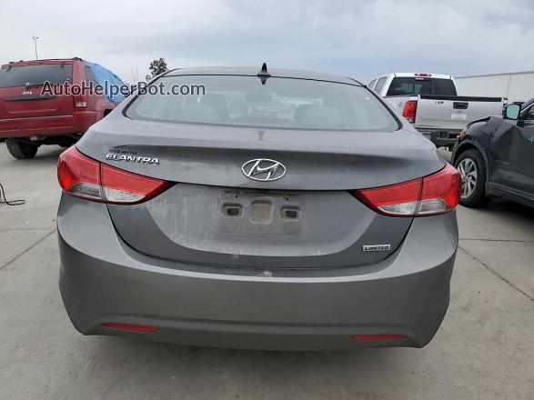 2013 Hyundai Elantra Gls Gray vin: 5NPDH4AE6DH168164
