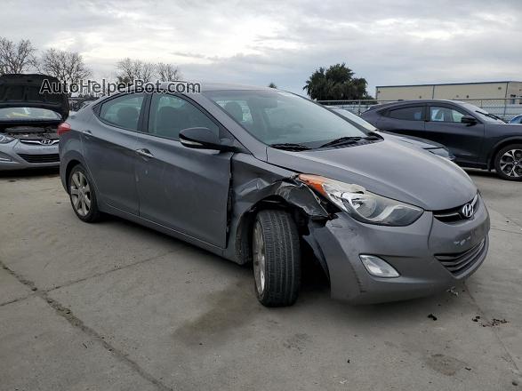 2013 Hyundai Elantra Gls Gray vin: 5NPDH4AE6DH168164