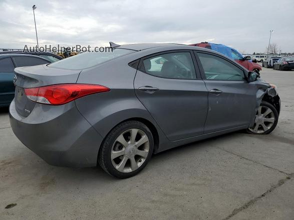 2013 Hyundai Elantra Gls Gray vin: 5NPDH4AE6DH168164