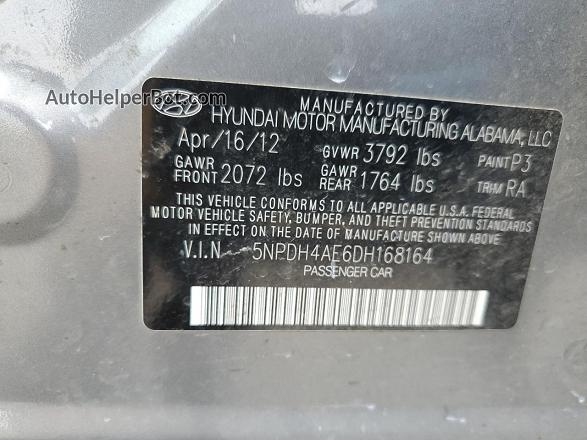 2013 Hyundai Elantra Gls Gray vin: 5NPDH4AE6DH168164