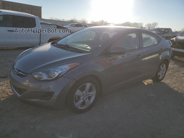 2013 Hyundai Elantra Gls Gray vin: 5NPDH4AE7DH410573