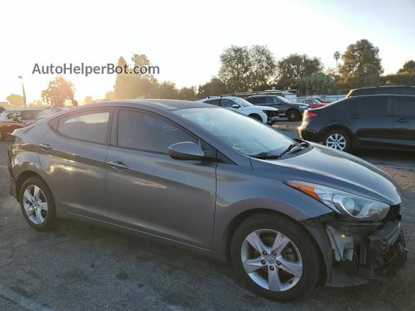 2013 Hyundai Elantra Gls Gray vin: 5NPDH4AE8DH165346